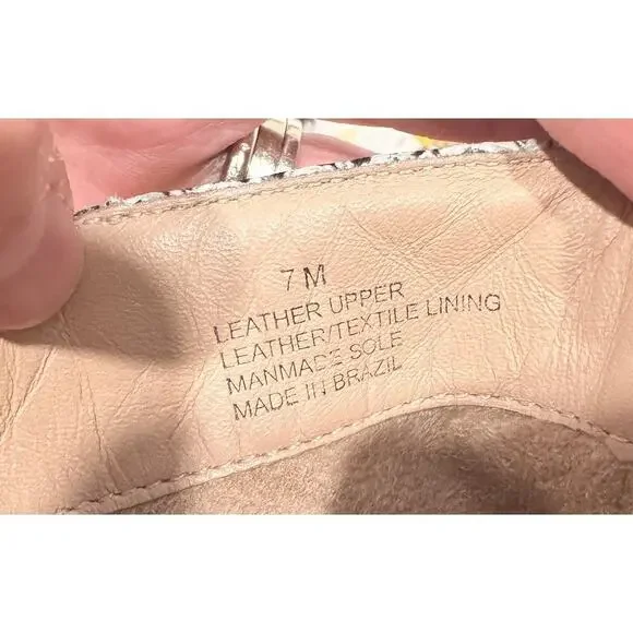 ABLE Celina Leather Snakeskin Block Heel Bootie Ankle Boots Size 7 - Picture 9 of 9